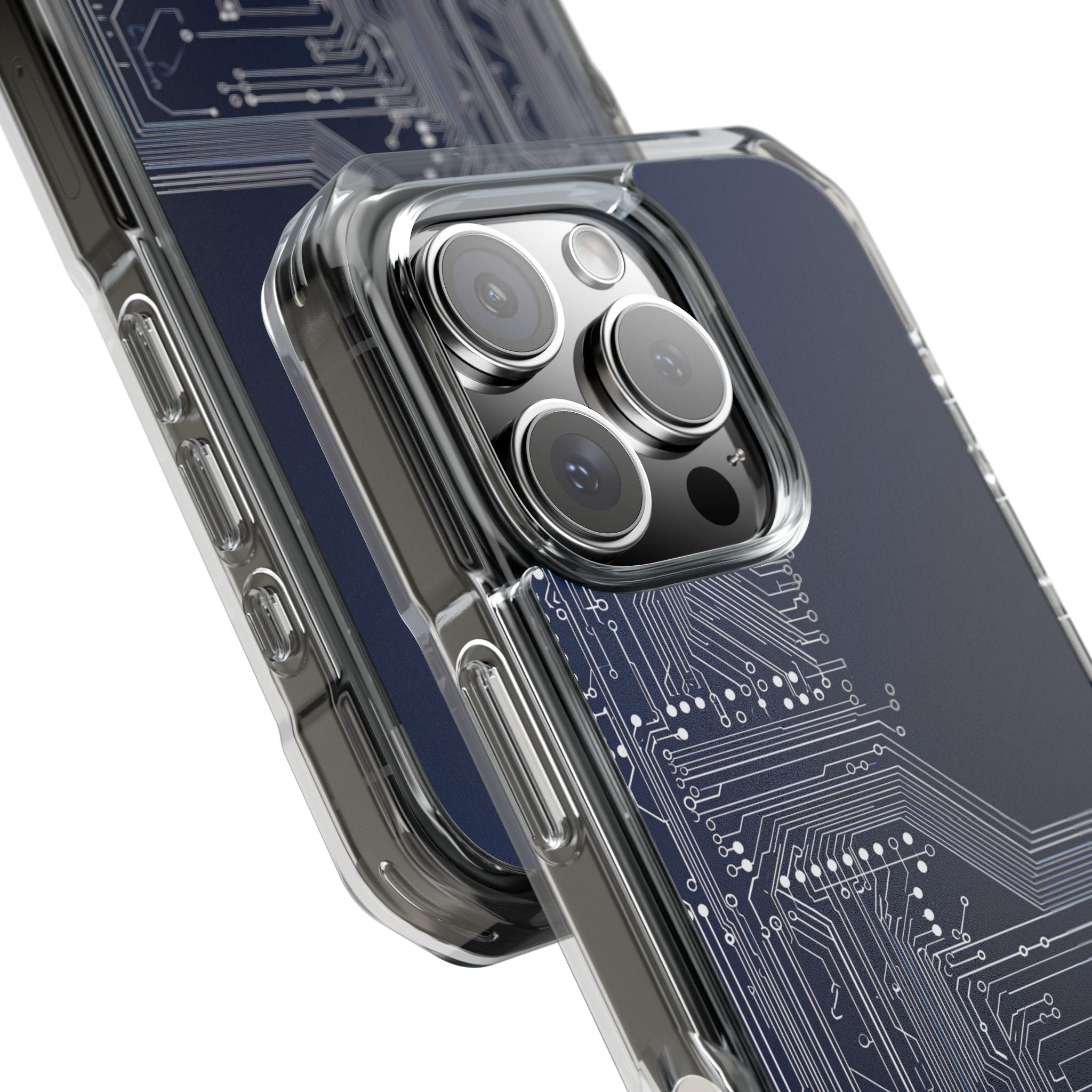 Blue Impact MagSafe Phone Case for iPhone - Cobalt Data Stream