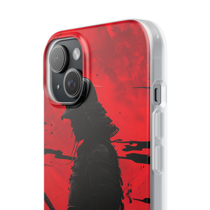 Crimson Samurai iPhone 15 Plus -pehmeä suojakotelo