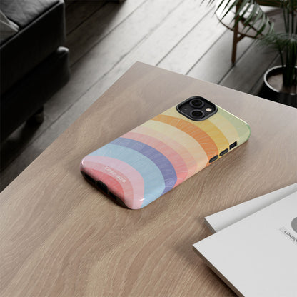 Pastell Regenbogen Bänder iPhone 14 Plus Case - Tough