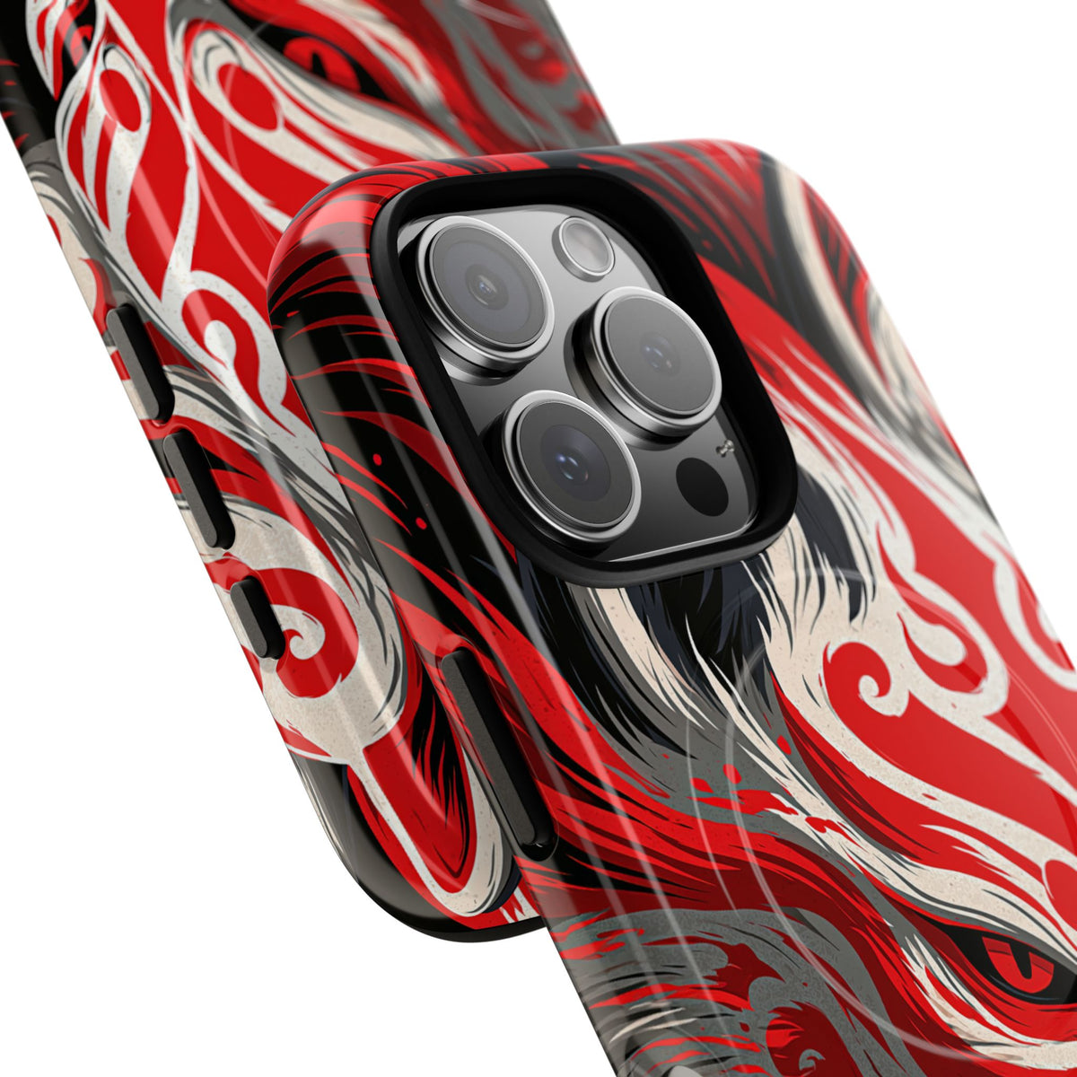Crimson Kitsune Spirit · Tough 2.0 Magnetic Phone Case for iPhone · Red