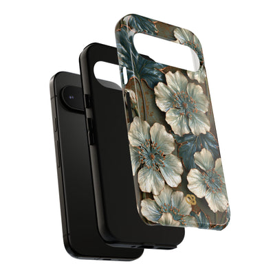 Gilded Blossom Reverie · Tough Phone Case for Pixel ·  Teal