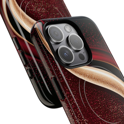 Gilded Crimson Flow · Tough 2.0 Magnetic Phone Case for iPhone · Red