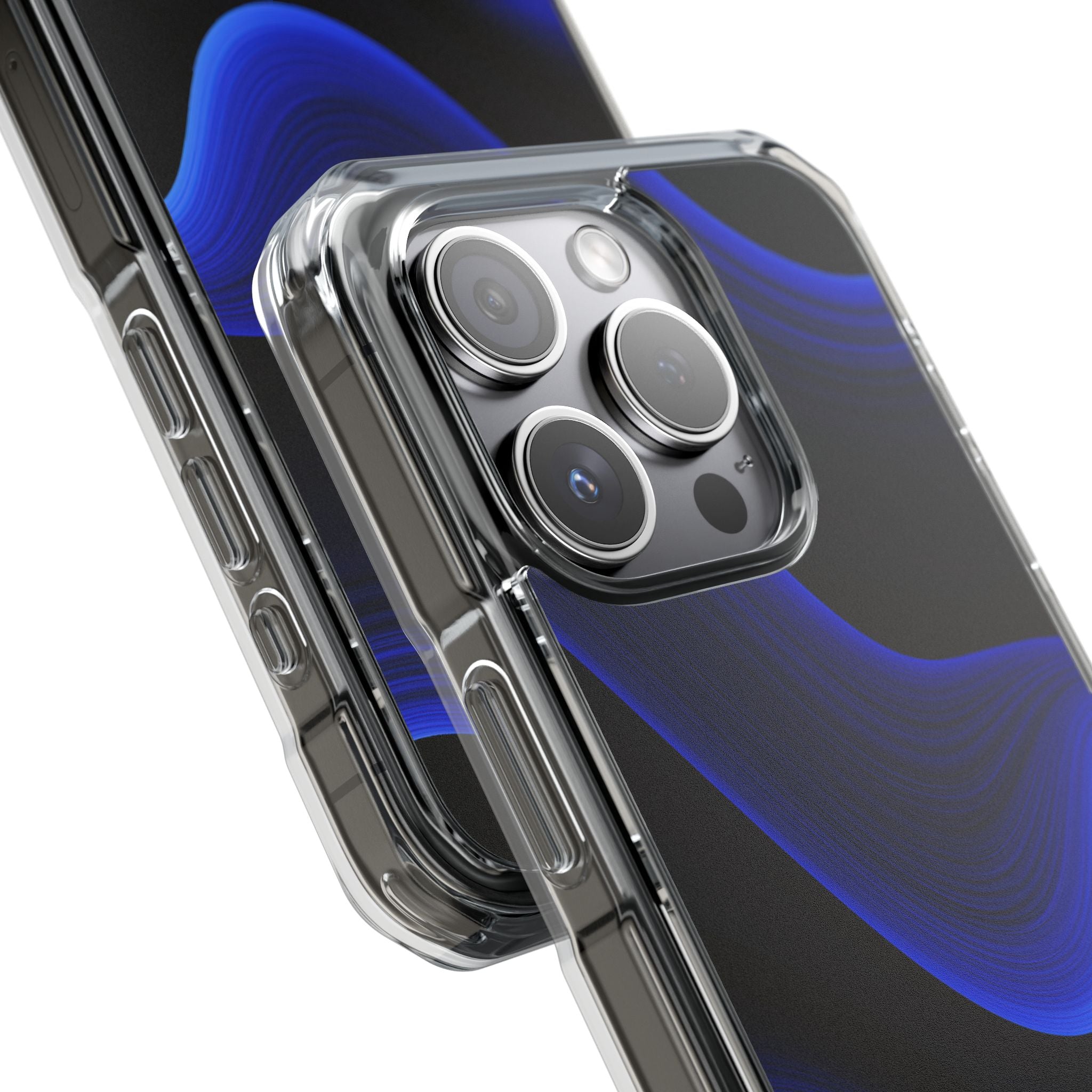 Blue Impact MagSafe Phone Case for iPhone - Electric Cobalt Flow