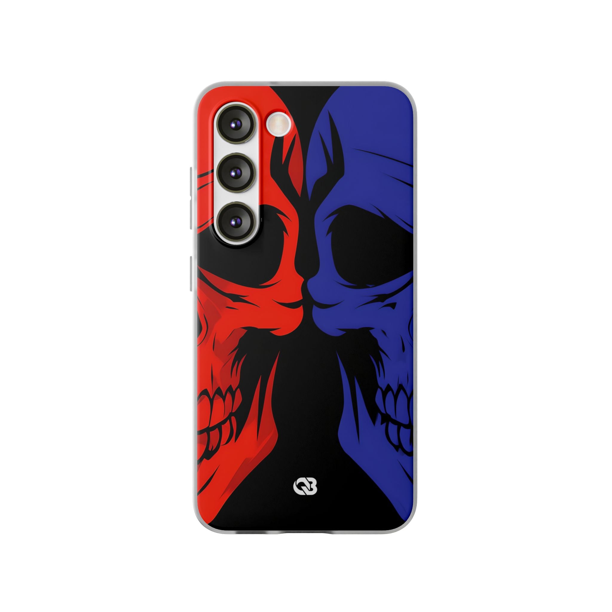 Crimson Cobalt Skulls · Soft Phone Case for Samsung