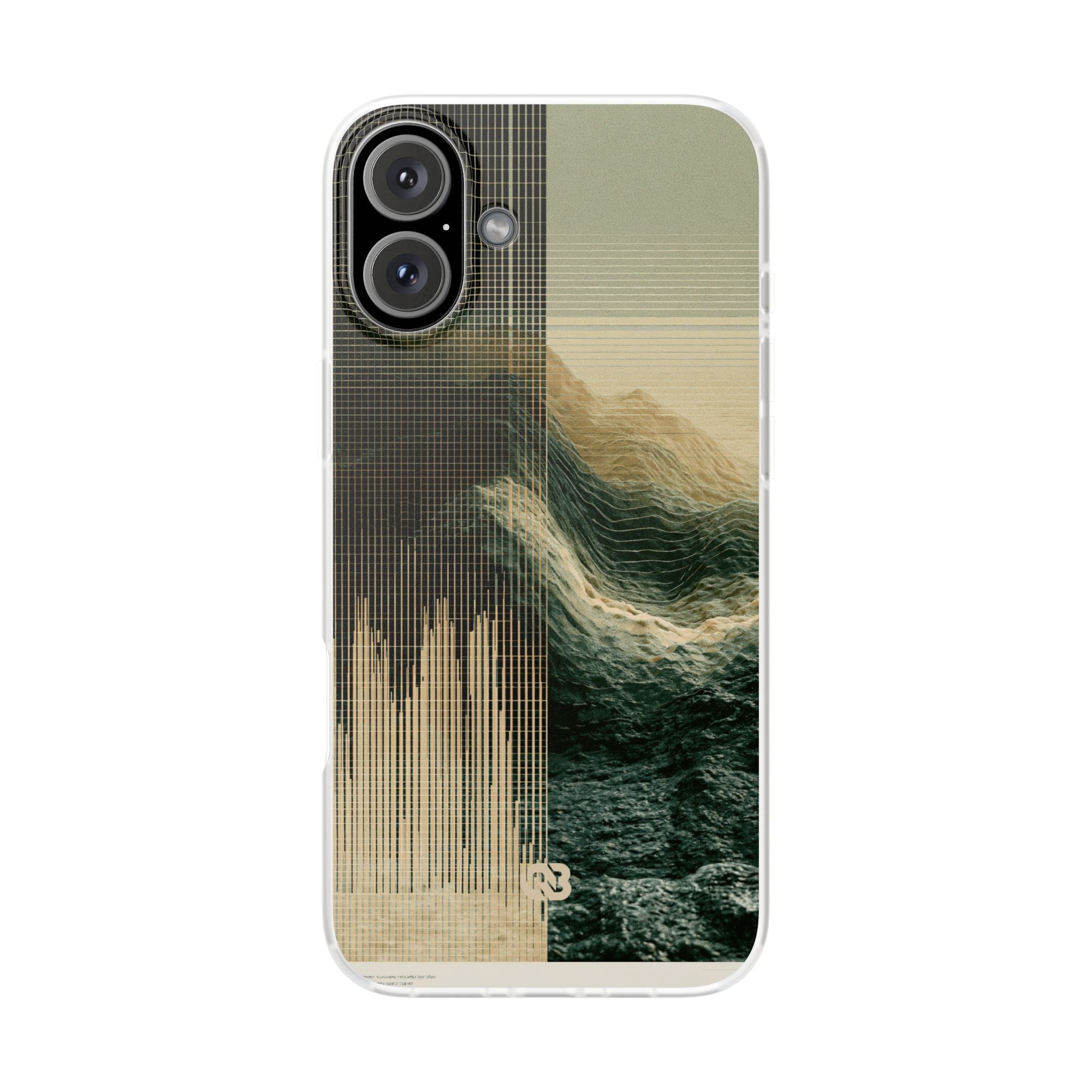 Beige Lite Phone Case for iPhone - Veridian Data Ridge