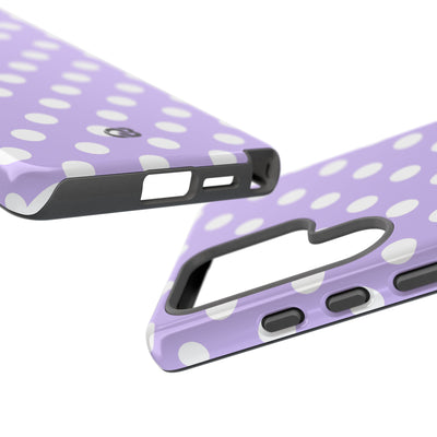 Lavender Polka Grid · Tough Θήκη για Samsung