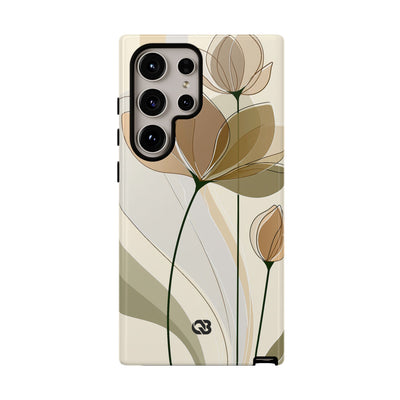 Translucent Petal Contour · Tough Phone Case for Samsung · Beige