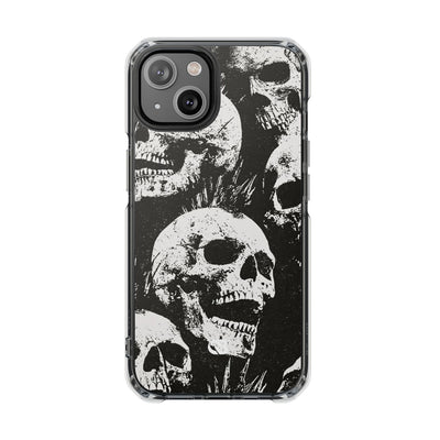 Punk Skull Riot · Clear Impact Magnetic Phone Case for iPhone · Black