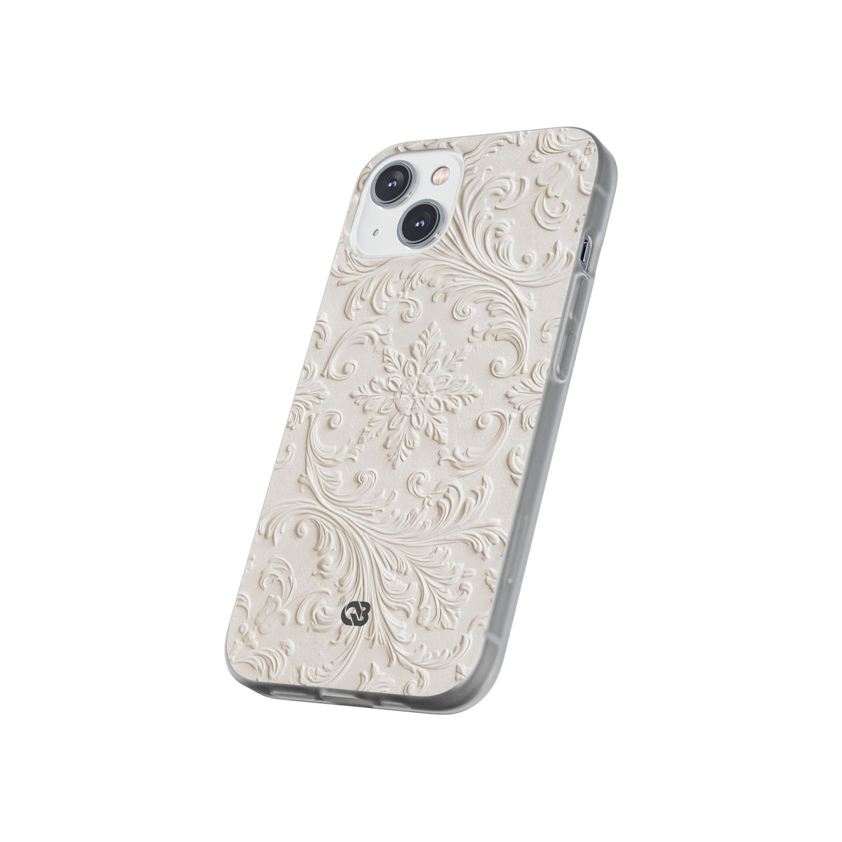 Ivory Baroque Relief · Lite Phone Case for iPhone ·  White