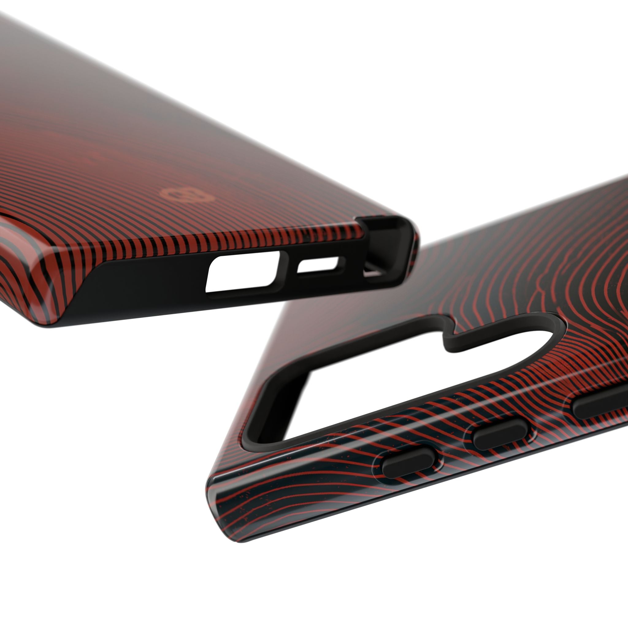 Red Tough Phone Case for Samsung - Terracotta Nerve Map