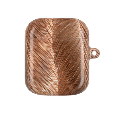 Rose Gold Weave · Hard Case for AirPods & AirPods Pro · Brown
