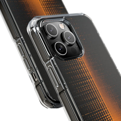 Amber Frequency · Clear Impact Magnetic Phone Case for iPhone · Orange