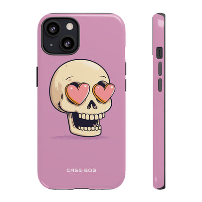 Heart Eyed Skull iPhone 13 Case - Tough