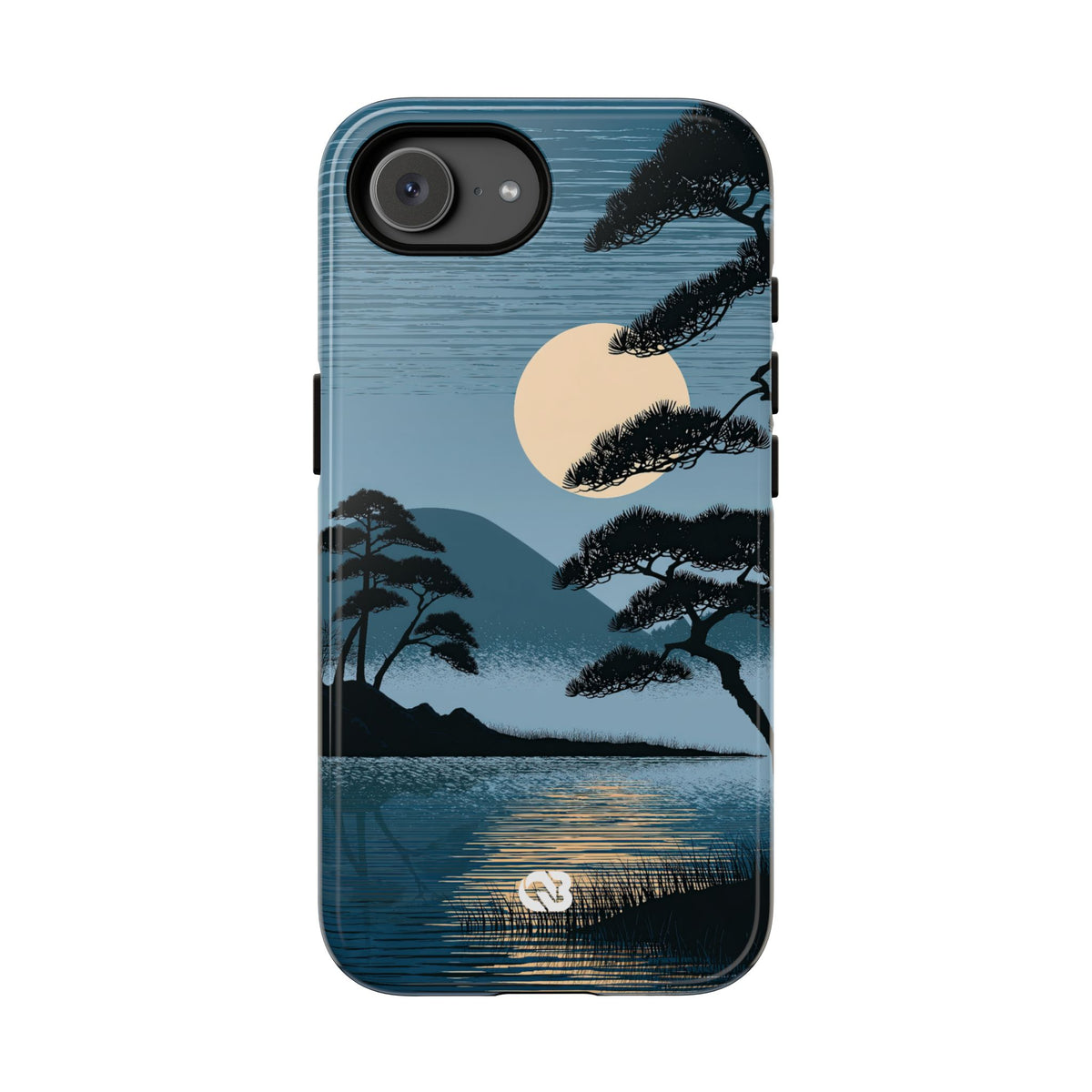 Moonlit Pine Horizon · Tough Phone Case for iPhone · Blue