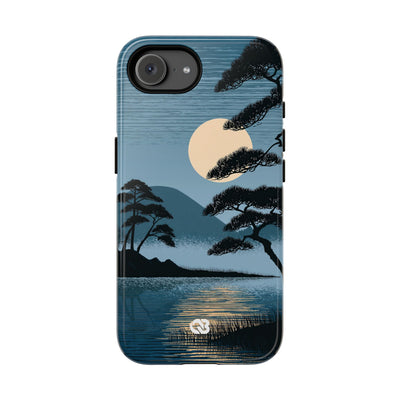 Moonlit Pine Horizon · Tough Phone Case for iPhone · Blue