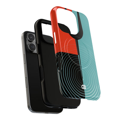 Teal Tough 2.0 Magsafe Phone Case for iPhone - Sonic Static Split