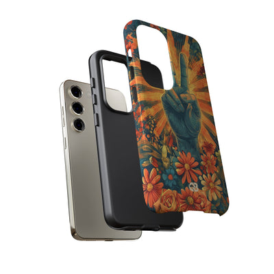Fleur de paix radieuse · Coque de téléphone Tough pour Samsung