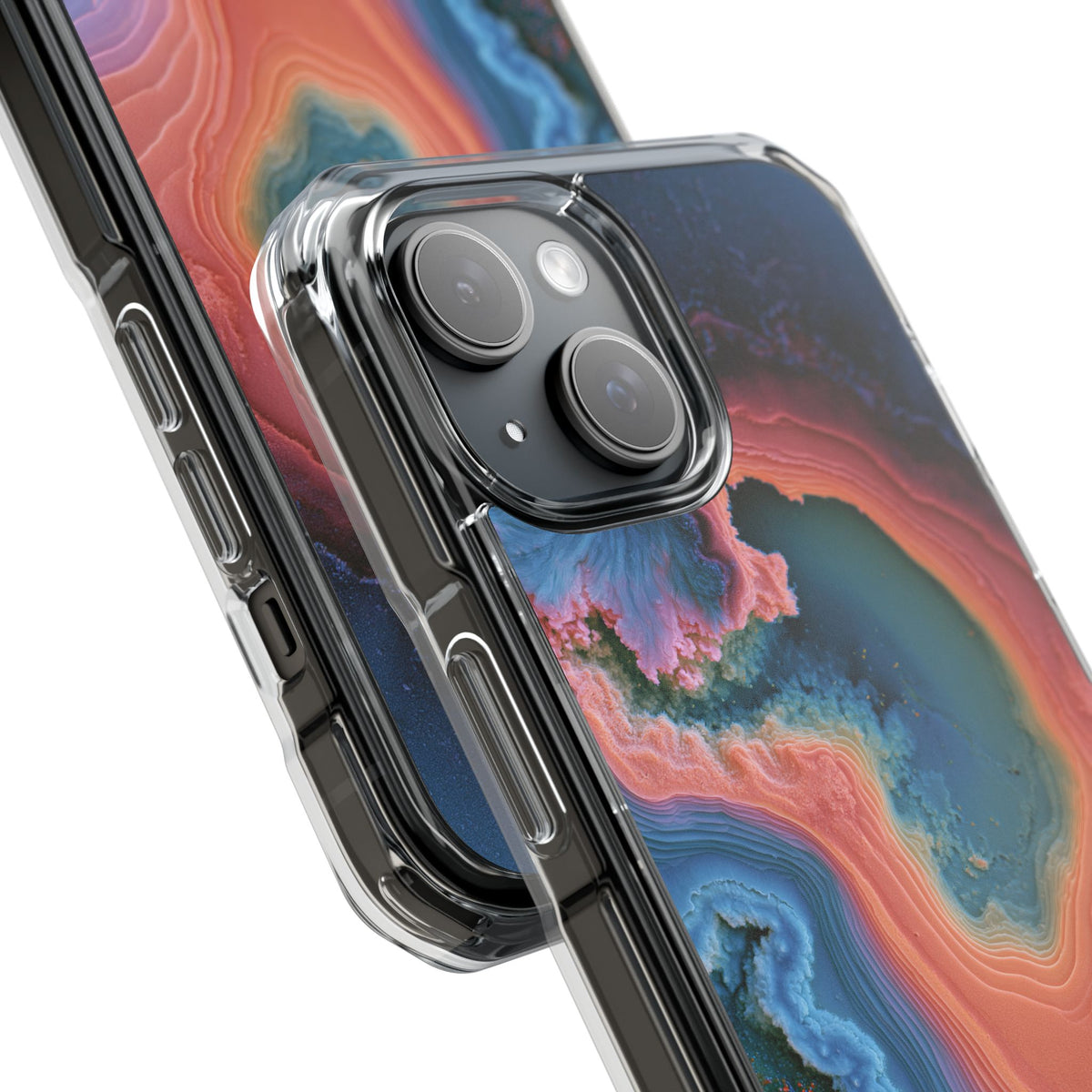 Luminous Resonance · Clear Impact Magnetic Phone Case for iPhone · Blue