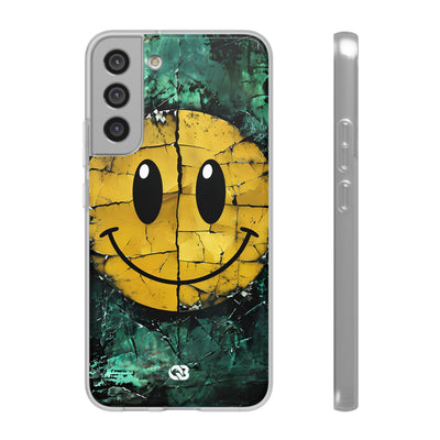 Fractured Yellow Grin · Soft Custodia per Samsung