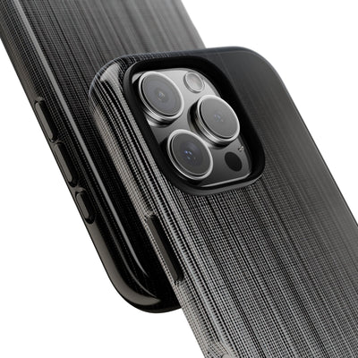Grey Tough Phone Case for iPhone - Static Vertical Dither