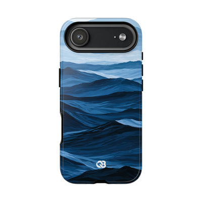 Blue Tough Phone Case for iPhone - Cobalt Ridge Tides