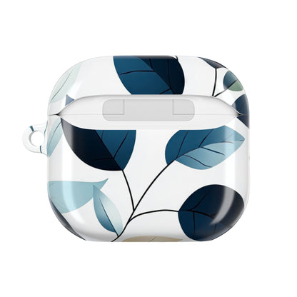 Navy Leaf Veins - AirPods Case