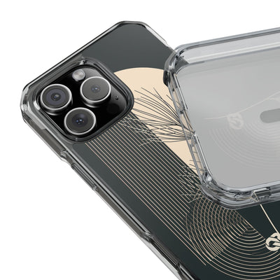 Black Impact MagSafe Phone Case for iPhone - Obsidian Sand Willow
