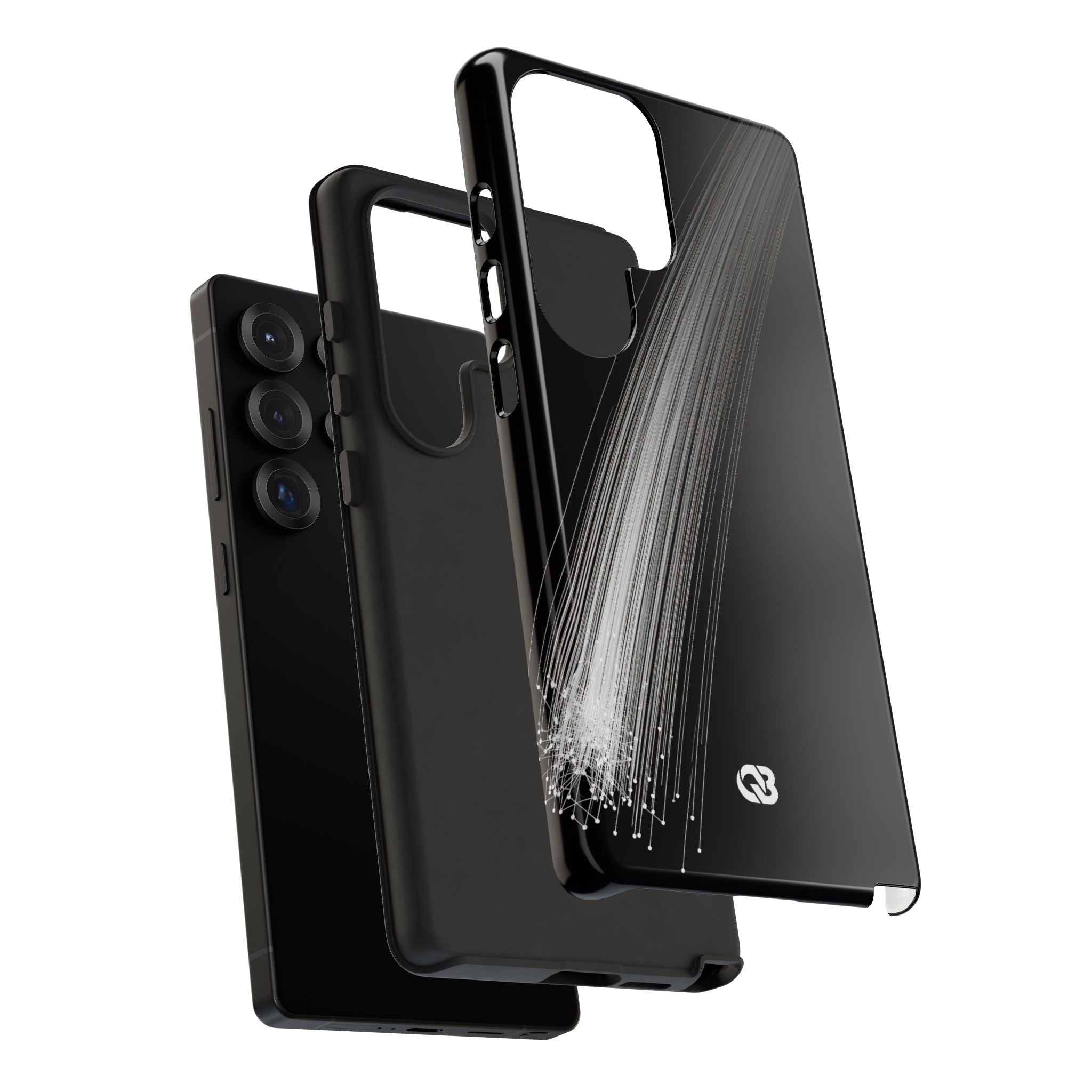 Black Tough Phone Case for Samsung - Linear Velocity Beam