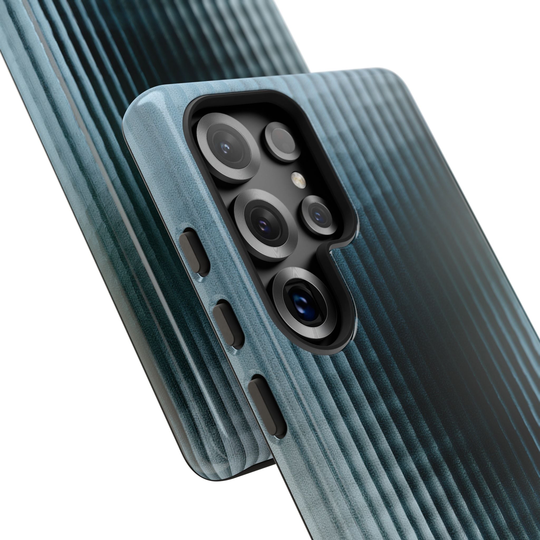Blue Tough Phone Case for Samsung - Glacial Reeded Glass