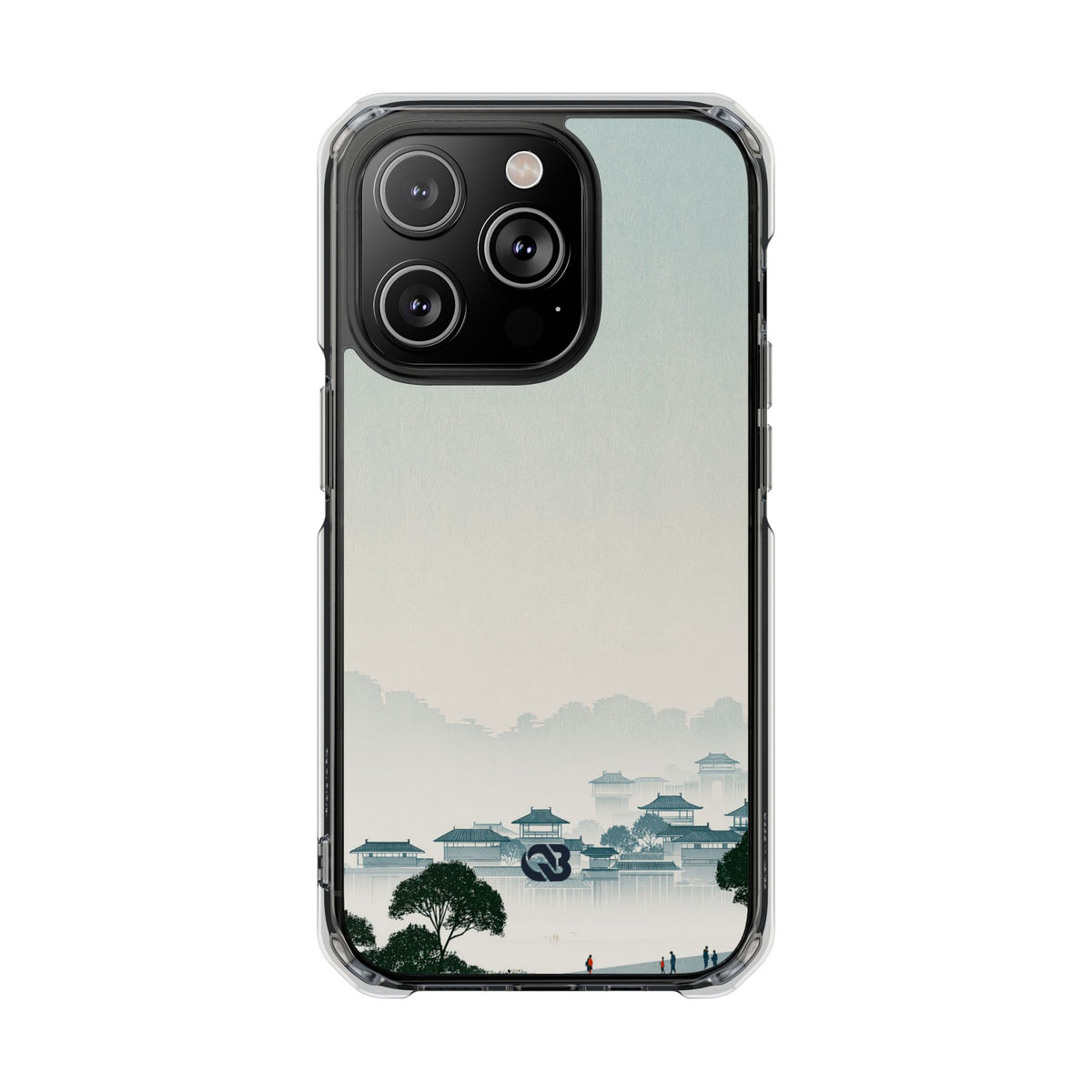 Misty Dynasty Horizon · Clear Impact Magnetic Phone Case for iPhone ·  Blue