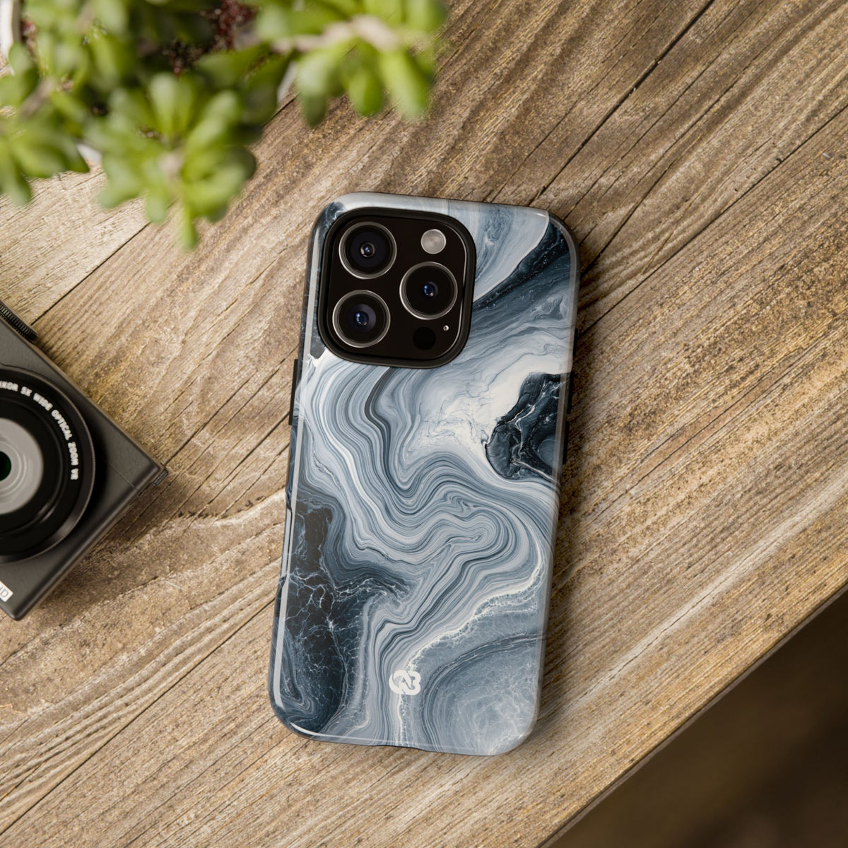 Suminagashi Ink Flow · Tough Phone Case for iPhone · Grey