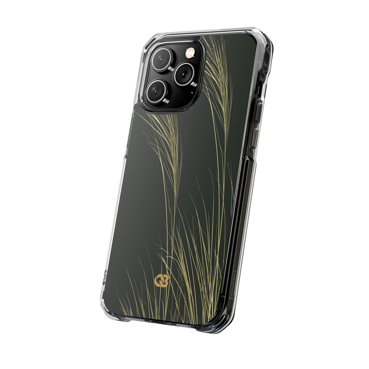 Golden Whispering Reeds · Clear Impact Magnetic Phone Case for iPhone ·  Green