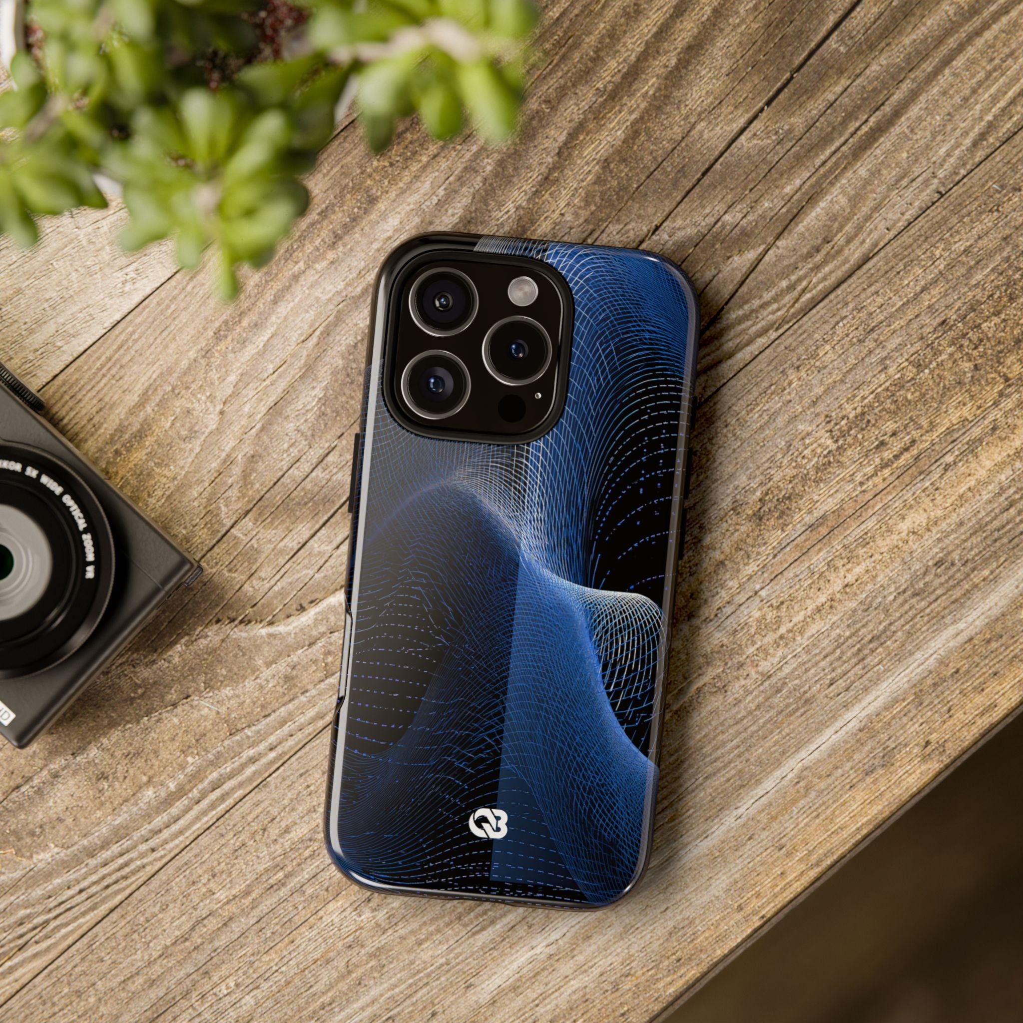 Blue Tough Phone Case for iPhone - Electric Blue Flux