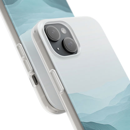 Teal Mist Mountains iPhone 15 Plus Skal - Mjukt