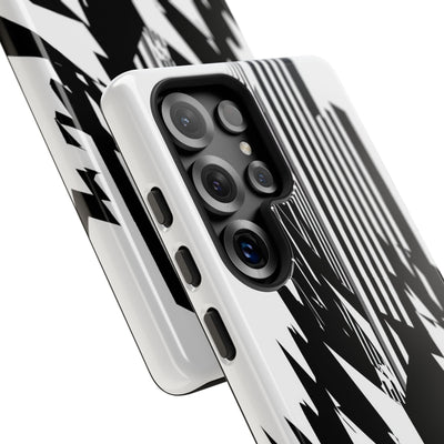 White Tough Phone Case for Samsung - Shattered Vector Spire
