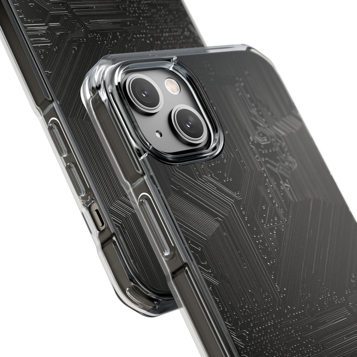 Obsidian Circuitry · Clear Impact Magnetic Phone Case for iPhone ·  Black