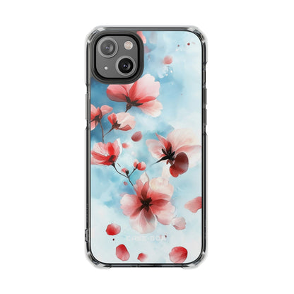 Pink Blossom Drift iPhone 14 Plus Skal - Impact