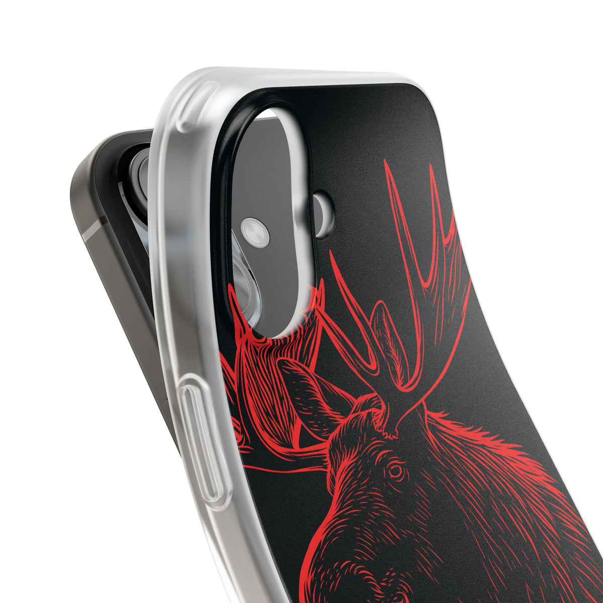 Nordic Elk · Lite Phone Case for iPhone ·  Black