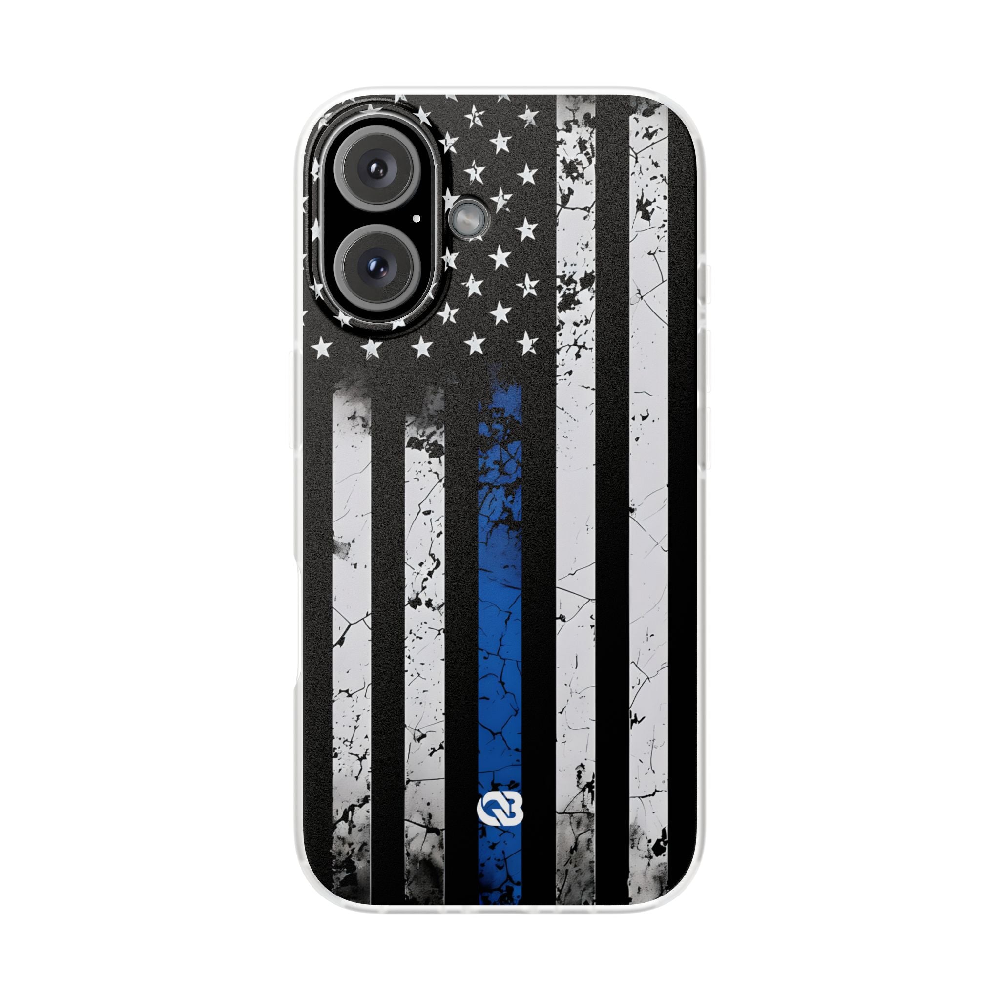 Gritty Cobalt Flag · Soft Phone Case for iPhone