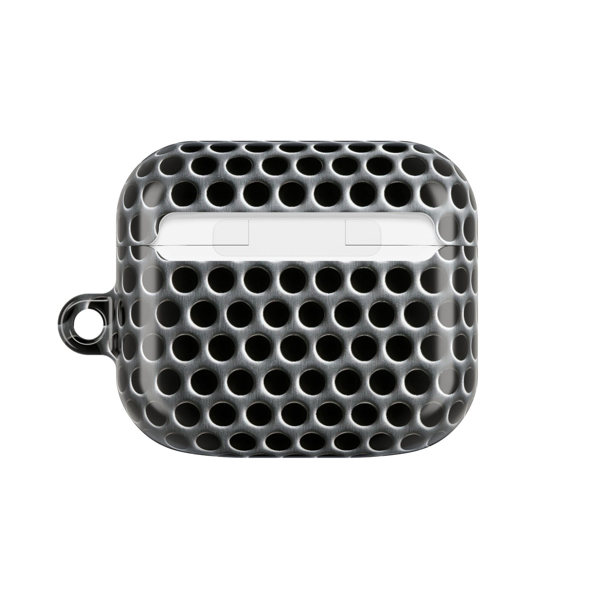 Brushed Perforated Steel · Hard Case for AirPods & AirPods Pro · Silver