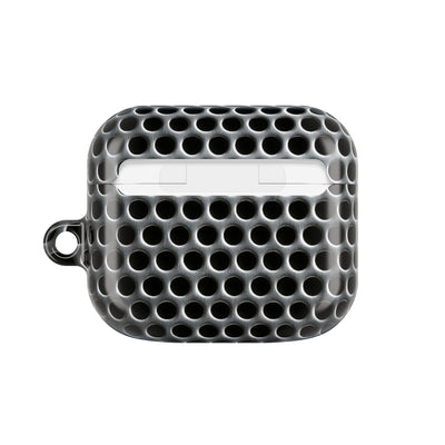 Brushed Perforated Steel · Hard Case for AirPods & AirPods Pro · Silver