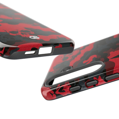 Crimson Skull Camo · Tough Phone Case for Samsung · Red