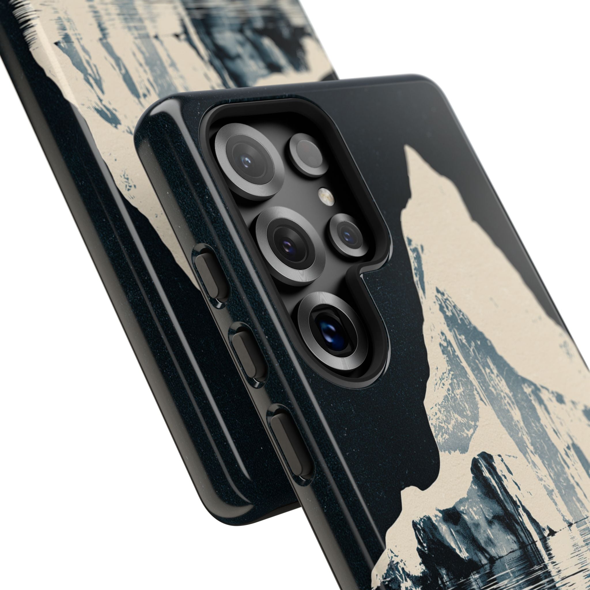 Blue Tough Phone Case for Samsung - Frozen Navy Monolith