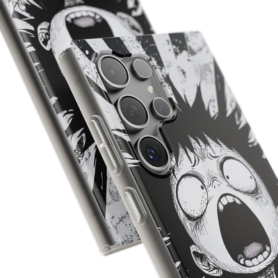 Chaotic Monochrome Scream · Soft Telefoncover for Samsung