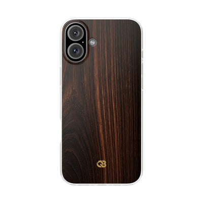 Brown Lite Phone Case for iPhone - Burnished Mahogany Grain