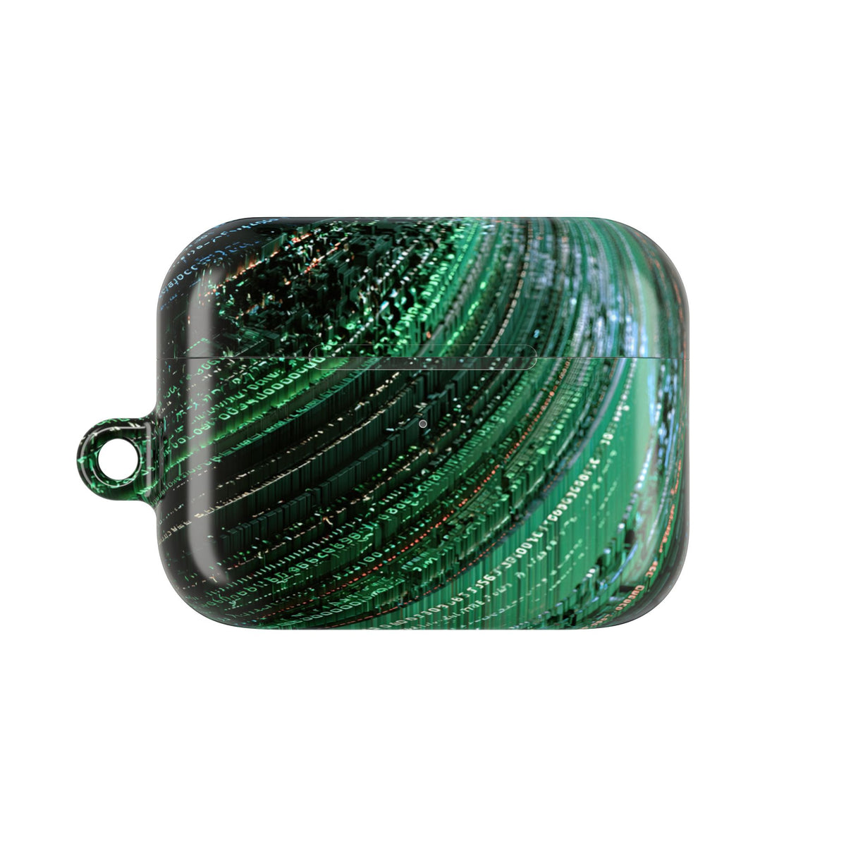 Orbital Data Stream · Hard Case for AirPods & AirPods Pro · Green