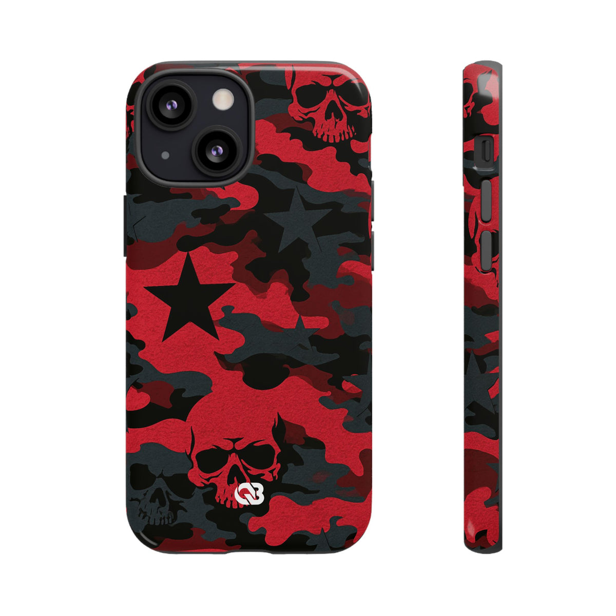 Crimson Skull Camo · Tough Phone Case for iPhone · Red