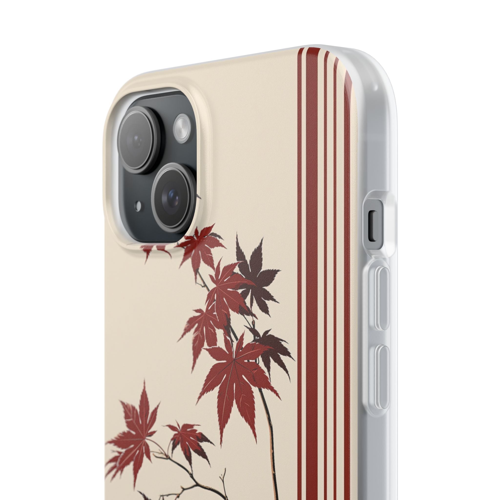 Red Lite Phone Case for iPhone - Crimson Momiji Stripe