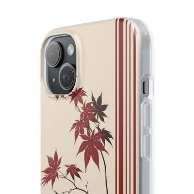 Red Lite Phone Case for iPhone - Crimson Momiji Stripe