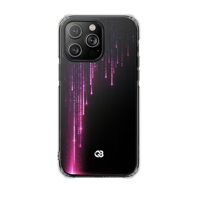 Binary Cascade · Clear Impact Magnetic Phone Case for iPhone · Black